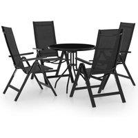 Berkfield Home 5 Piece Bistro Set Black & Anthracite