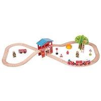 Bigjigs Rail Fire Station Train Set