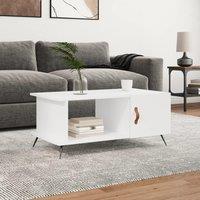 Berkfield Home Coffee Table White 90x50x40 cm Engineered Wood | Size: 90 x 50 x 40 cm