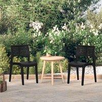 Berkfield Home Garden Chairs 2 pcs Anthracite Polypropylene in Black
