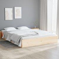 Berkfield Home Bed Frame Solid Wood 120x190 cm Small Double in Brown