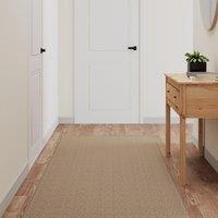 Berkfield Home Carpet Runner Sisal Look Sand 80x200 cm in Brown | Size: 100 cm diameter