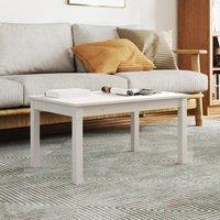 Berkfield Home Coffee Table White 80x50x40 cm Solid Wood Pine | Size: 80 x 50 x 40 cm