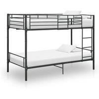 Berkfield Home Bunk Bed Black Metal 90x200 cm