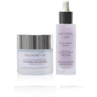 London Botanical Laboratories Hyaluronic Acid Anti-Wrinkle Day Cream 50ml + Bakuchiol Anti-Aging Serum 30ml in Clear