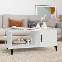 Berkfield Home Coffee Table White 90x50x40 cm Engineered Wood | Size: 90 x 50 x 40 cm