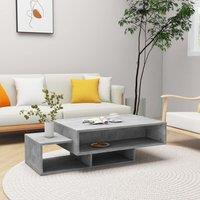 Berkfield Home Coffee Table Concrete Grey 105x55x32 cm Engineered Wood | Size: 105 x 55 x 32 cm