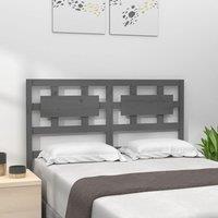 Berkfield Home Bed Headboard Grey 125.5x4x100 cm Solid Wood Pine