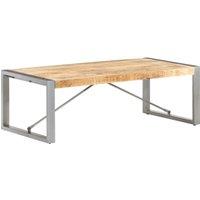 Berkfield Home Coffee Table 120x60x40 cm Rough Mango Wood in Brown | Size: 120 x 60 x 40 cm
