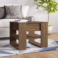Berkfield Home Coffee Table Brown Oak 55.5x55x45 cm Engineered Wood