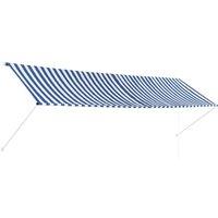 Berkfield Home Retractable Awning 400x150 cm Blue & White