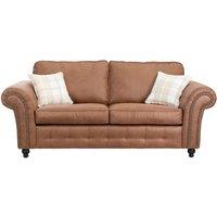 LUXURY LIFE Oakley Suede Fabric 3 Seater Sofa in Tan