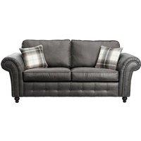 LUXURY LIFE Oakley Suede Fabric 3 Seater Sofa in Charcoal