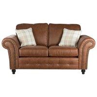LUXURY LIFE Oakley Suede Fabric 2 Seater Sofa in Tan