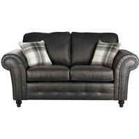 LUXURY LIFE Oakley Suede Fabric 2 Seater Sofa in Charcoal