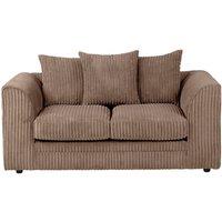 LUXURY LIFE Dylan Jumbo Cord Fabric 2 Seater Sofa in Light Brown