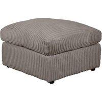 LUXURY LIFE Dylan Jumbo Cord Fabric Footstool in Grey