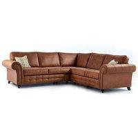 LUXURY LIFE Oakley Corner Fabric Sofa in Tan