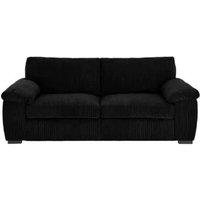 LUXURY LIFE Collingdale Jumbo Cord Fabric 3 Seater Sofa in Black