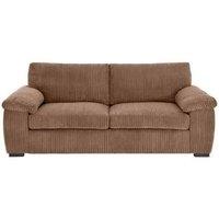 LUXURY LIFE Collingdale Jumbo Cord Fabric 3 Seater Sofa in Light Brown