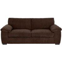 LUXURY LIFE Collingdale Jumbo Cord Fabric 3 Seater Sofa in Chocolate