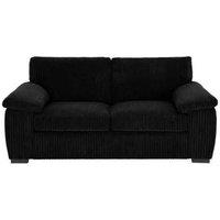 LUXURY LIFE Collingdale Jumbo Cord Fabric 2 Seater Sofa in Black