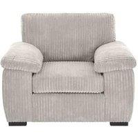 LUXURY LIFE Collingdale Jumbo Cord Fabric 1 Seater Sofa in Cream