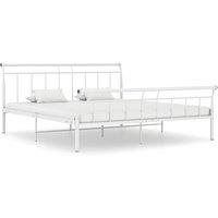 Berkfield Home Bed Frame White Metal 160x200 cm