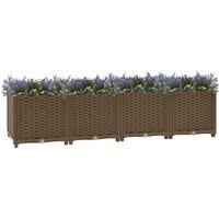 Berkfield Home Raised Bed 160x40x38 cm Polypropylene in Brown | Size: 160 x 40 x 38 cm