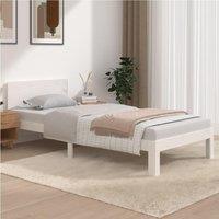 Berkfield Home Bed Frame White Solid Wood Pine 90x200 cm
