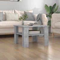 Berkfield Home Coffee Table Concrete Grey 60x60x42 cm Engineered Wood | Size: 60 x 60 x 42 cm