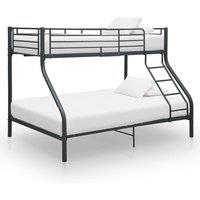 Berkfield Home Bunk Bed Frame Black Metal 140x200 cm/90x200 cm