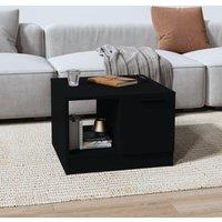 Berkfield Home Coffee Table Black 50x50x36 cm Engineered Wood | Size: 50 x 50 x 36 cm