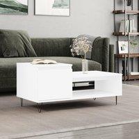 Berkfield Home Coffee Table White 100x50x45 cm Engineered Wood | Size: 100 x 50 x 45 cm