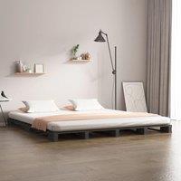 Berkfield Home Pallet Bed Grey 120x190 cm Small Double Wood Pine