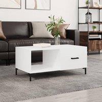 Berkfield Home Coffee Table High Gloss White 90x50x40 cm Engineered Wood | Size: 90 x 50 x 40 cm