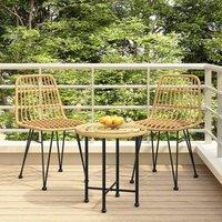Berkfield Home Garden Chairs 2 pcs 48x62x84 cm PE Rattan in Brown | Size: 48 x 62 x 84 cm