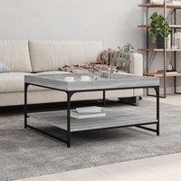 Berkfield Home Coffee Table Grey Sonoma 80x80x45 cm Engineered Wood & Iron | Size: 80 x 80 x 45 cm