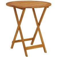 Berkfield Home Folding Garden Table 70 cm Solid Acacia Wood in Brown
