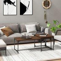 Berkfield Home Coffee Tables 2 pcs Brown Oak Engineered Wood