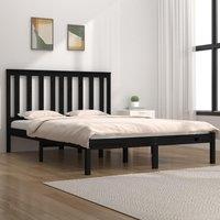 Berkfield Home Bed Frame Black Solid Wood Pine 200x200 cm