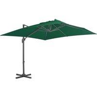 Berkfield Home Cantilever Umbrella with Aluminium Pole Green 300x300 cm