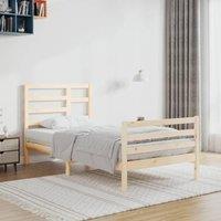 Berkfield Home Bed Frame Solid Wood 90x200 cm in Brown