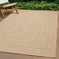 Berkfield Home Rug 160x230 cm Jute Look Indoor & Outdoor in Brown | Size: 100 cm diameter