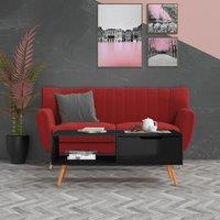 Berkfield Home Coffee Table High Gloss Black 100x49.5x43 cm Engineered Wood