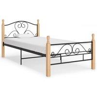 Berkfield Home Bed Frame Black Metal 90x200 cm