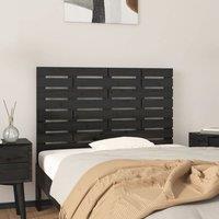 Berkfield Home Wall Headboard Black 106x3x63 cm Solid Wood Pine | Size: 106 x 3 x 63 cm