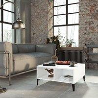 Berkfield Home Coffee Table High Gloss White 60x60x30 cm Engineered Wood | Size: 60 x 60 x 30 cm