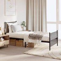 Berkfield Home Metal Bed Frame with Headboard & Footboard Black 80x200 cm