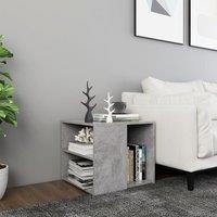 Berkfield Home Side Table Concrete Grey 50x50x45 cm Engineered Wood | Size: 50 x 50 x 45 cm